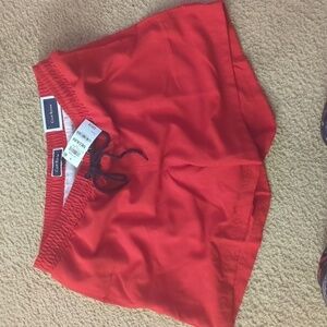 New with Tags Club Room Red 5" Inseam Swim Trunks Size Large